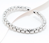 David Markstein Bronze Box Link Status Cuff w/ White Topaz Avg